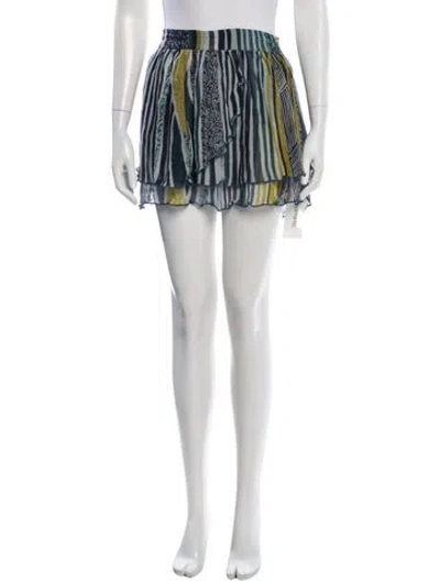 Pre-owned Poupette St Barth Silk Mini Skirt In White