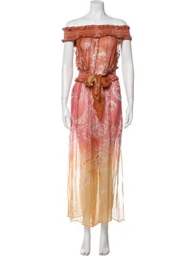 Pre-owned Poupette St Barth Silk Paisley Print Jumpsuit W/ Tags In Multi