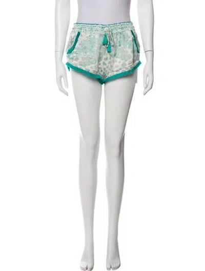 Pre-owned Poupette St Barth Silk Printed Pajamas In Green