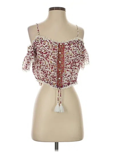Pre-owned Poupette St Barth Sleeveless Blouse In Burgundy