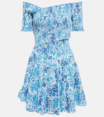 Poupette St Barth Soledad Cotton Minidress In Blue