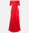 Poupette St Barth Soledad Floral Cotton Maxi Dress In Red