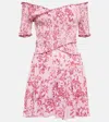 Poupette St Barth Soledad Printed Minidress In Purple Pivoine Pil