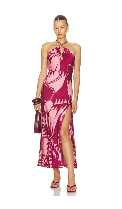Poupette St Barth Stella Long Dress In Pink