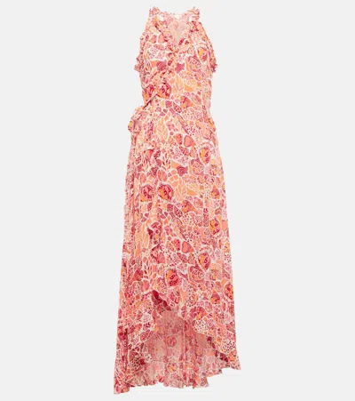 Poupette St Barth Tamara Printed Maxi Dress In Red Chagal