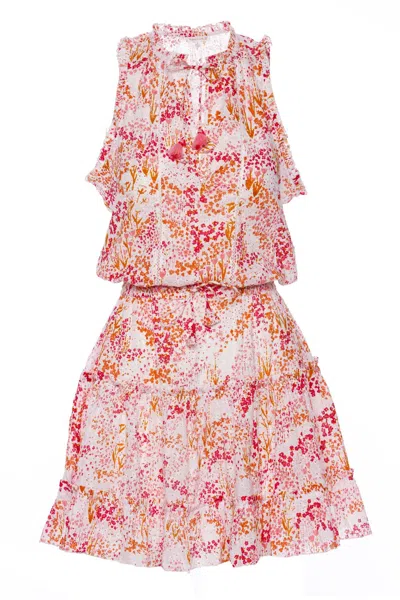 Poupette St Barth Tiered Mini Dress In Floral Print