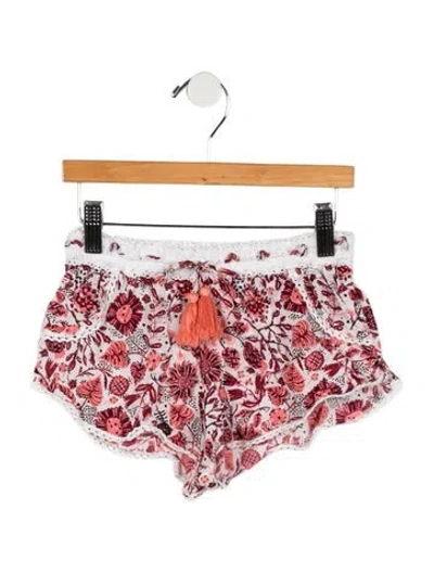 Pre-owned Poupette St Barth Babies' Toddler Girls' Floral Print Shorts In Multi