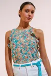 Poupette St Barth Top Alida In Blue