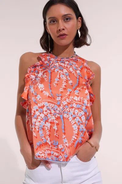 Poupette St Barth Top Alida In Orange