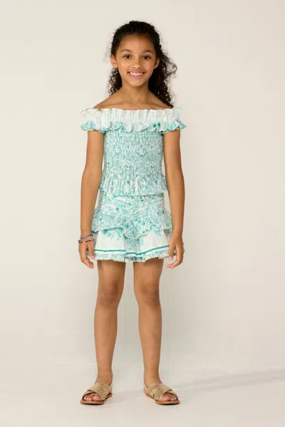 Poupette St Barth Top Alitza For Girls In Green