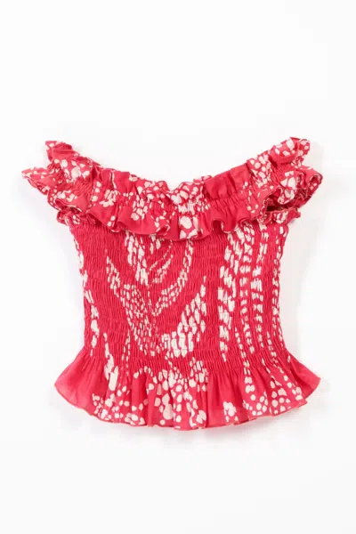Poupette St Barth Kids' Top Alitza For Girls In Red