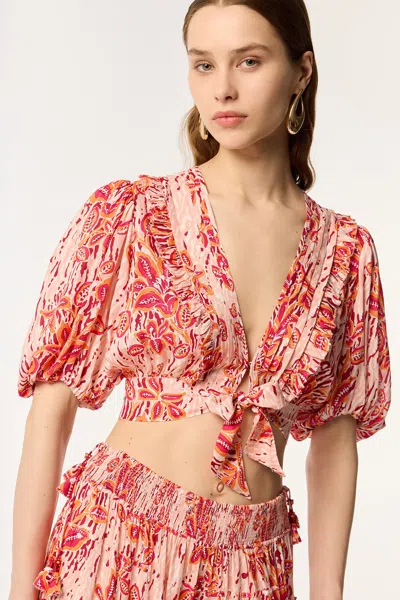 Poupette St Barth Top Celeste In Pink