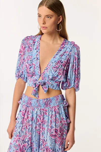 Poupette St Barth Top Celeste In Multi