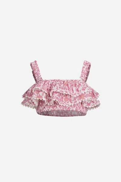 Poupette St Barth Top Chiara For Girls In Pink