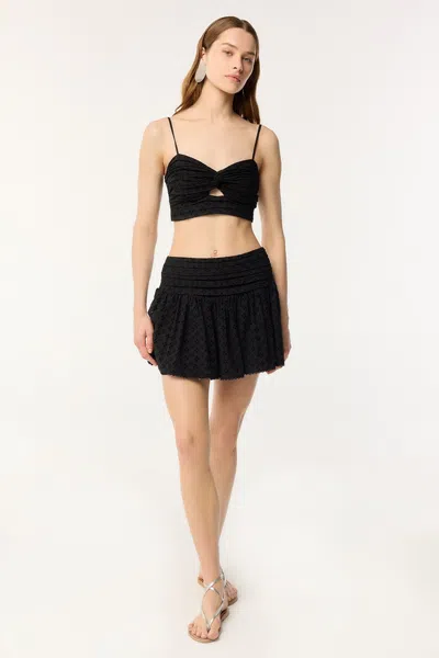 Poupette St Barth Top Claudia In Black