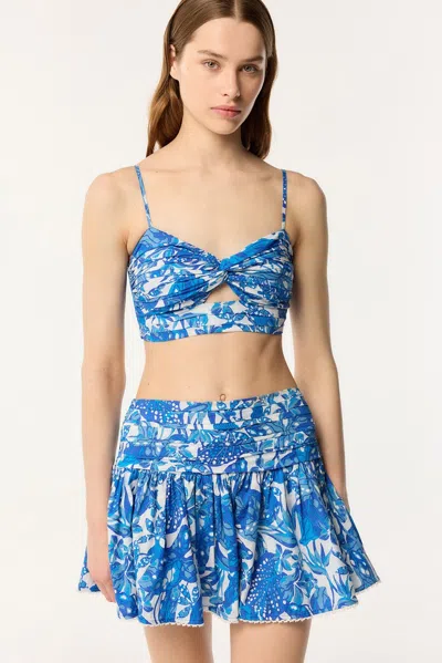 Poupette St Barth Top Claudia In Blue