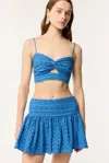 Poupette St Barth Top Claudia In Jeans