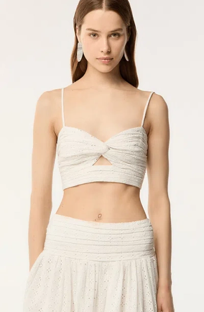 Poupette St Barth Top Claudia In Natural White