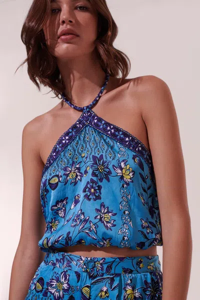 Poupette St Barth Top Isabelle In Blue