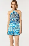 Poupette St Barth Top Isabelle In Turquoise