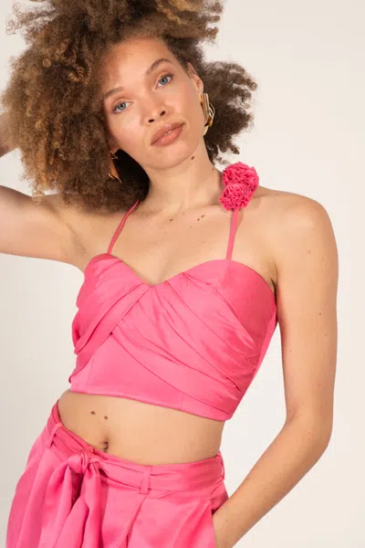 Poupette St Barth Top Palmire In Pink