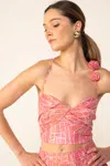 Poupette St Barth Top Palmire In Pink