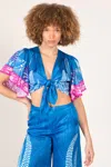 Poupette St Barth Top Rose In Blue