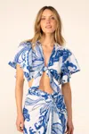 Poupette St Barth Top Rose In Blue