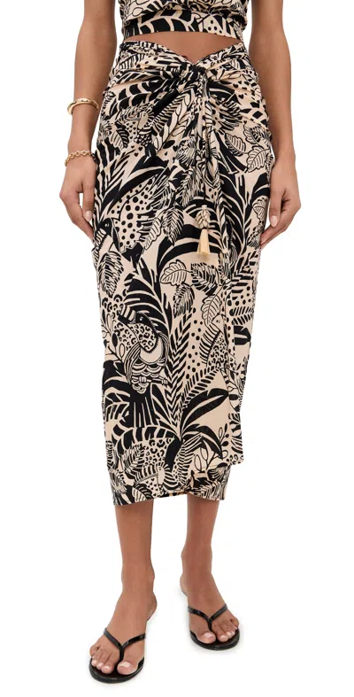 Poupette St Barth Uma Long Skirt Black Toucan