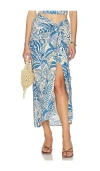 Poupette St Barth Uma Long Skirt In Blue