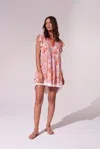 Poupette St Barth V Mini Dress With Print In Multi