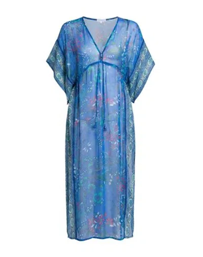 Poupette St Barth Woman Maxi Dress Blue Size S/m Silk