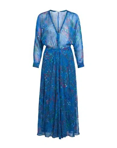 Poupette St Barth Woman Maxi Dress Blue Size Xl Silk