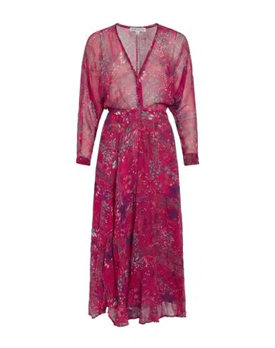 Poupette St Barth Woman Maxi Dress Magenta Size Xl Silk In Pink