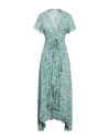 Poupette St Barth Woman Maxi Dress Turquoise Size L Rayon In Blue