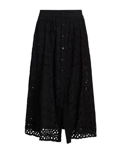 Poupette St Barth Woman Midi Skirt Black Size M Cotton