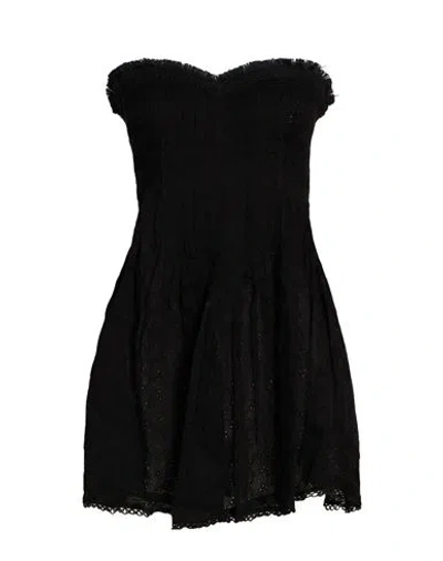 Poupette St Barth Woman Mini Dress Black Size Xs Cotton