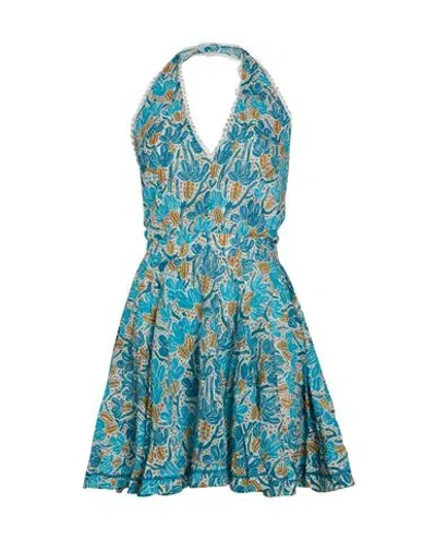Poupette St Barth Woman Mini Dress Blue Size Xs Cotton
