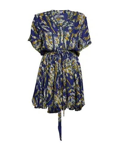 Poupette St Barth Woman Mini Dress Blue Size Xxs Viscose