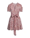 Poupette St Barth Woman Mini Dress Burgundy Size M Viscose In Red