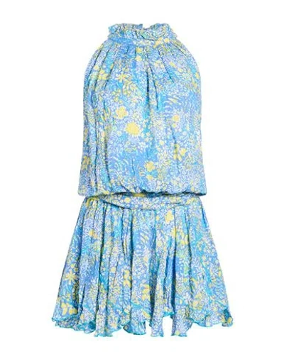 Poupette St Barth Woman Mini Dress Light Blue Size Xl Viscose