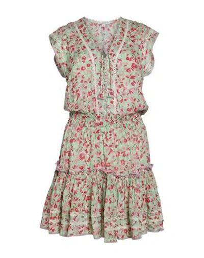 Poupette St Barth Woman Mini Dress Light Green Size Xs Viscose