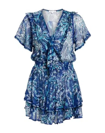 Poupette St Barth Woman Mini Dress Midnight Blue Size Xs Silk