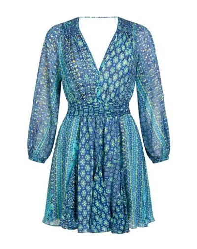 Poupette St Barth Woman Mini Dress Midnight Blue Size Xs Viscose