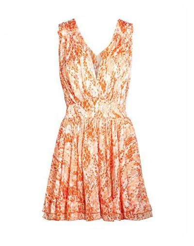 Poupette St Barth Woman Mini Dress Orange Size S Viscose