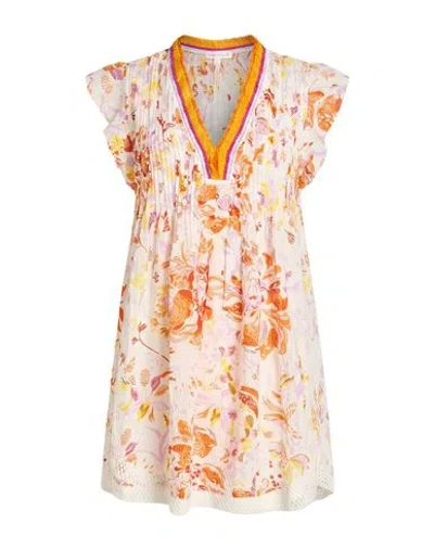 Poupette St Barth Woman Mini Dress Orange Size Xs Viscose In Black