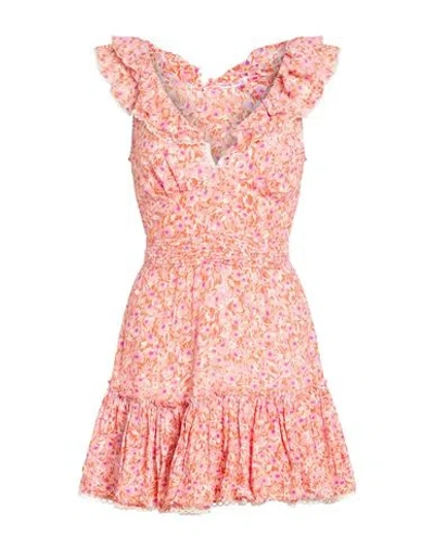 Poupette St Barth Woman Mini Dress Orange Size Xs Viscose In Pink
