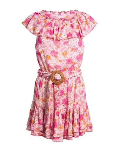 Poupette St Barth Woman Mini Dress Pink Size Xs Viscose In Multi