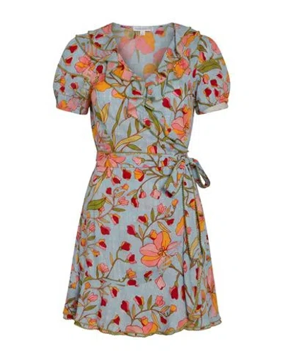 Poupette St Barth Woman Mini Dress Sky Blue Size M Viscose