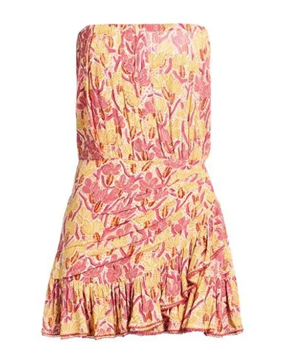 Poupette St Barth Woman Mini Dress Yellow Size M Viscose